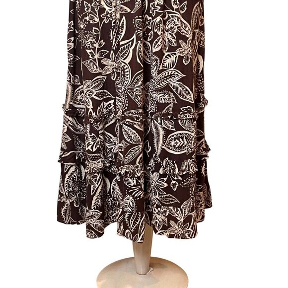 Brown Floral Print Dress - Picture 6 of 12